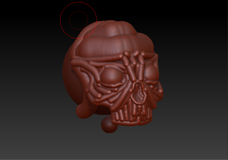 Skull construction progress