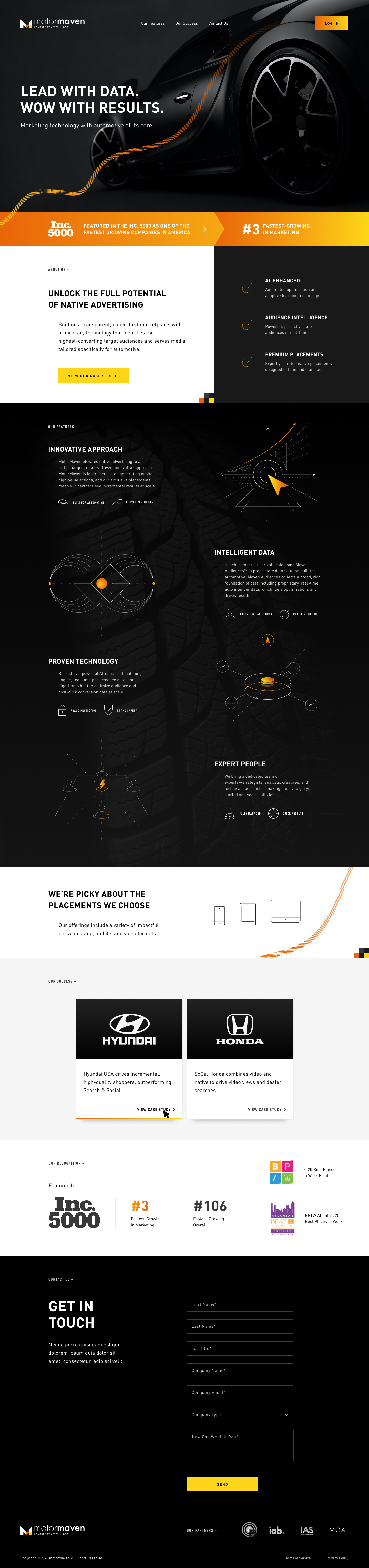 MotorMaven landing page