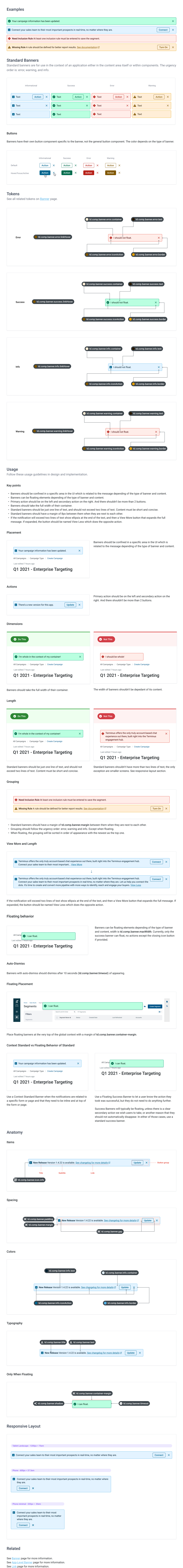 Banner component documentation